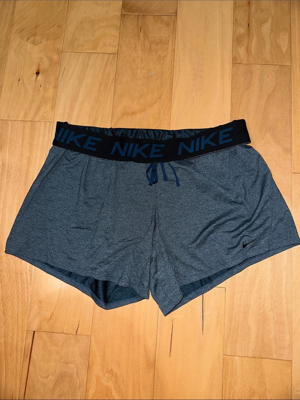 Nike Women's Navy Heather Athletic Shorts with Drawstring